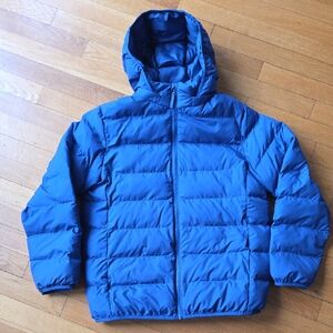 Uniqlo Navy Puffer Hooded Jacket. Kids Size 13.